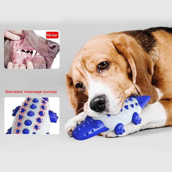 Crocodile Shape Molar Stick Tooth Brush Dog Chew Toy for Dental Health and Play - Picture 3 of 9